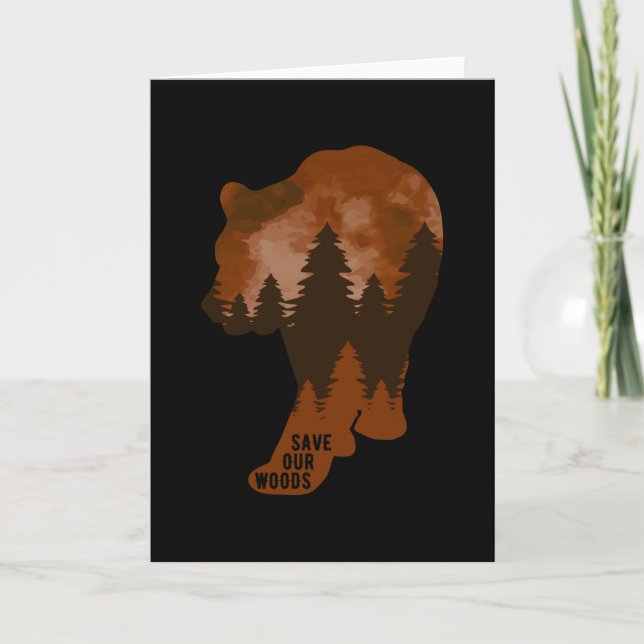 Climate Change Environmental Protection Bear Card (Front)