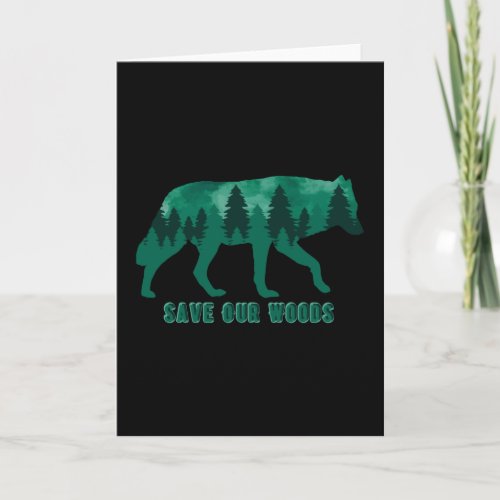 Climate Change Environmental Protection Wolf Card