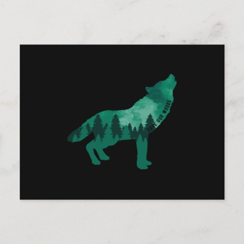 Climate Change Environmental Protection Wolf Postcard