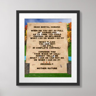 Climate Change Framed Art