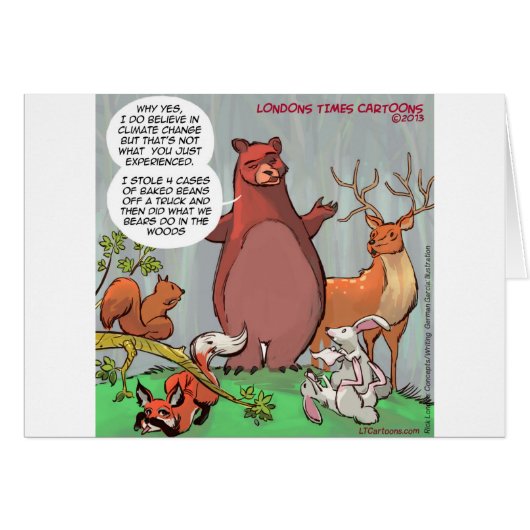 Climate Change From A Bear's Perspective Cards (Front Horizontal)