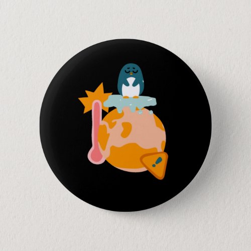 Climate Change Is A Hot Topic Penguin sweat Button