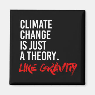 CLIMATE CHANGE IS JUST A THEORY LIKE GRAVITY - - P MAGNET