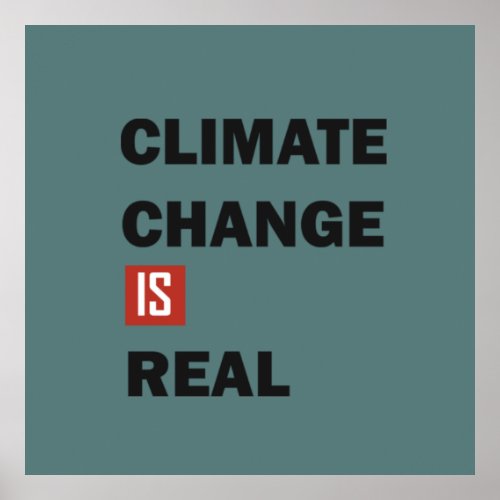 climate change is real emergency poster