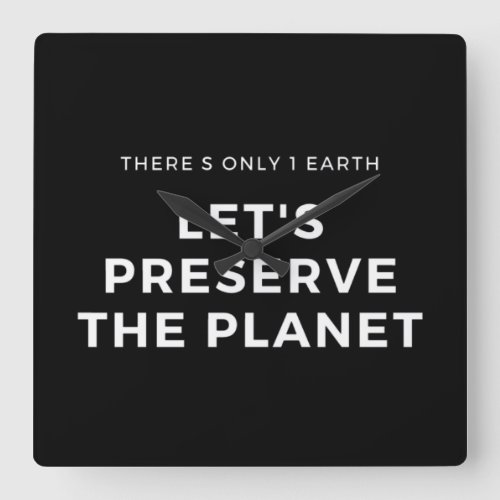 climate change is real emergency square wall clock