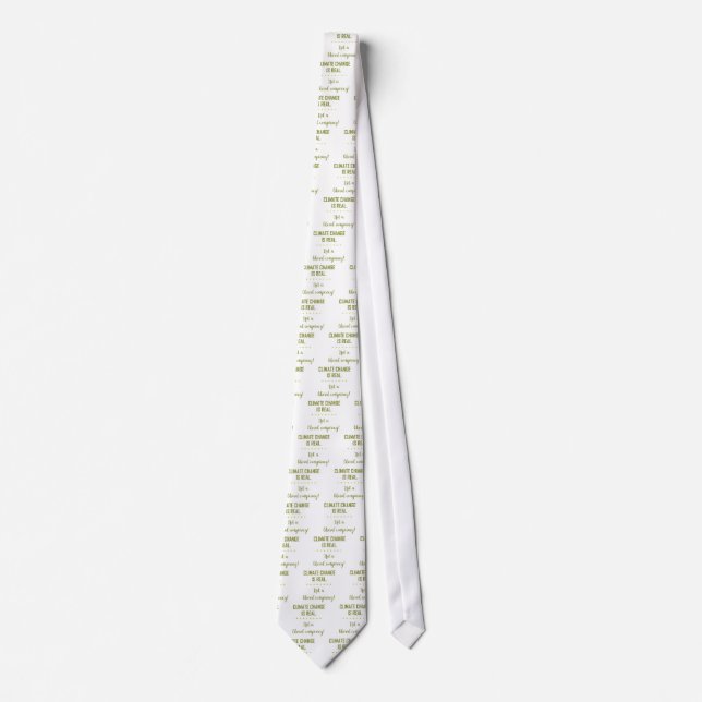 CLIMATE CHANGE IS REAL... NECK TIE (Front)