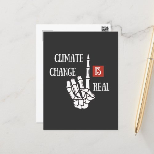 climate change is real postcard