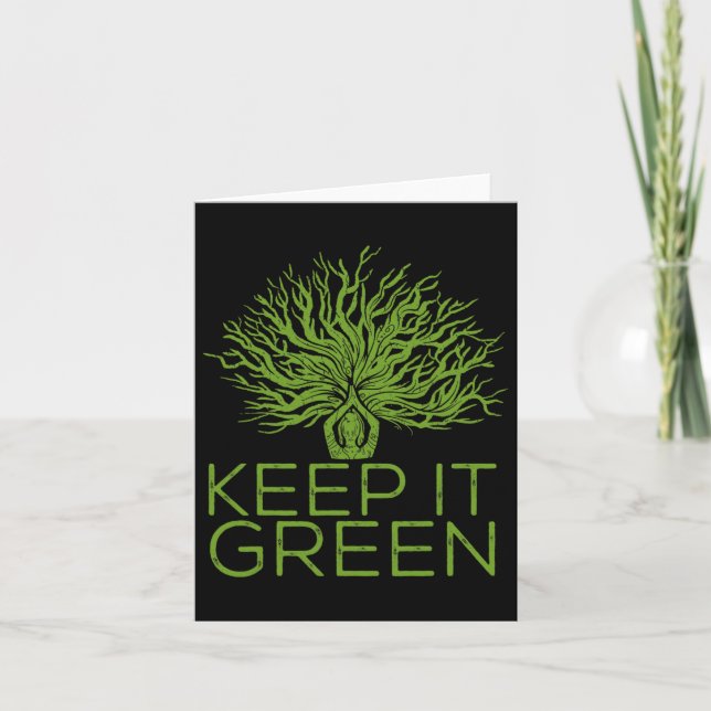 Climate Change Keep It Green Save The Planet  Card (Front)