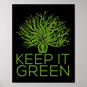Climate Change Keep It Green Save The Planet Poster