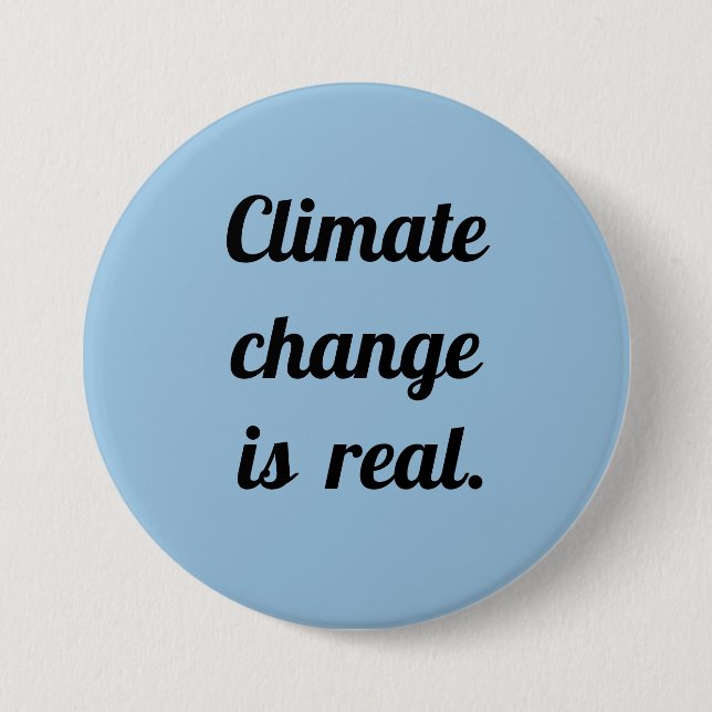 Climate Change: Light Blue Button (Front)