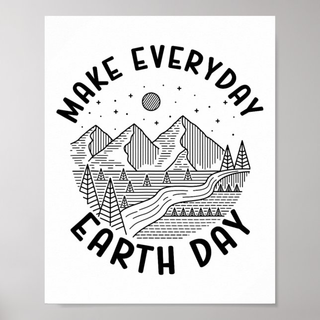 Climate Change Make Everyday Earth Day Save The Pl Poster (Front)