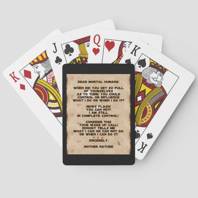 Climate Change Poker Cards (Back)