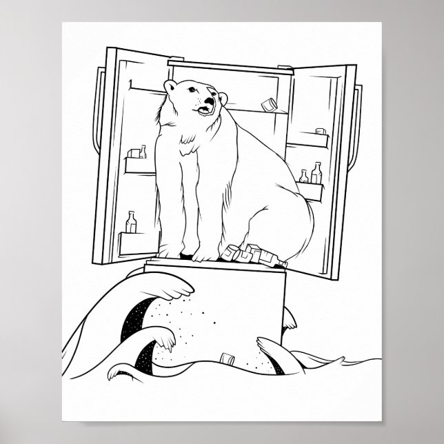 Climate Change Polar Bear Poster (Front)