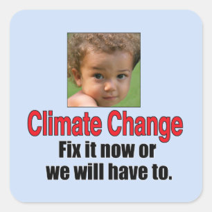 Climate Change Square Sticker