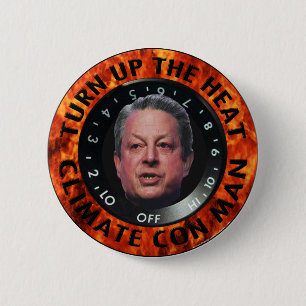 Climate Con Man Button