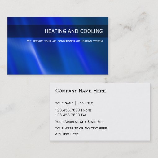 Climate Control Business Cards Zazzle
