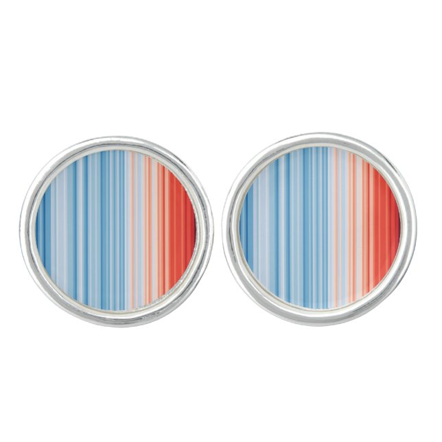 Climate Crisis Warming stripes  Cufflinks (Front)