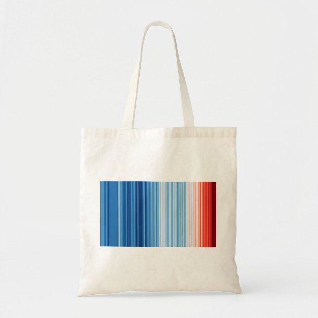 Climate Crisis Warming stripes Tote Bag (Front)