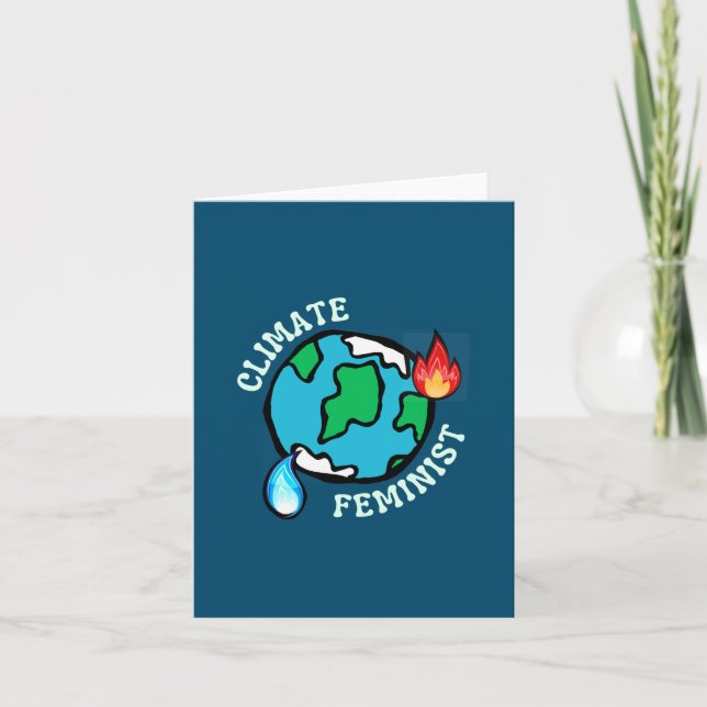 Climate Feminist Folded Greeting Card (Front)