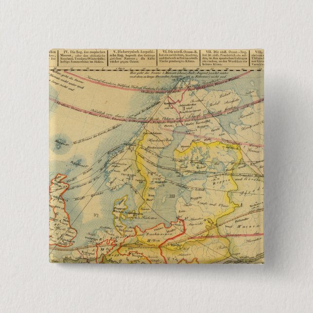 Climate of Europe Map Button (Front)