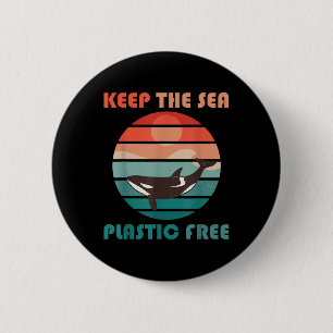 Climate Protection Whale Environmental Protection Button