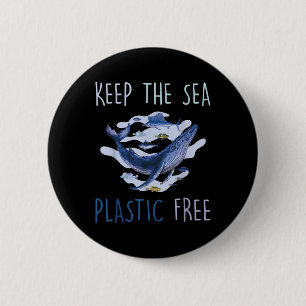 Climate Protection Whale Environmental Protection Button