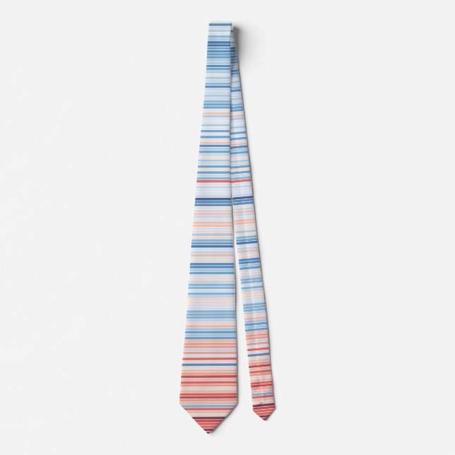 Climate Stripes Krawatte Deutschland 1881-2019 Neck Tie (Front)