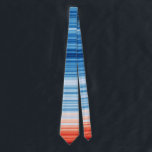 Climate Stripes Tie<br><div class="desc">Start a conversation about climate change.

Global temperatures have risen by over 1°C since the industrial revolution. These stripes represent global average temperature in each year from 1850 to 2018,  clearly illustrating the warming planet as the colors change from cool blue to warm red.</div>
