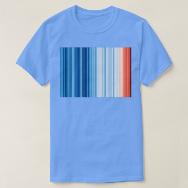 Climate Warming Stripes 18502019 T-Shirt (Design Front)