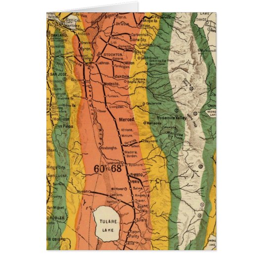 Climatic map of California Cards (Front)