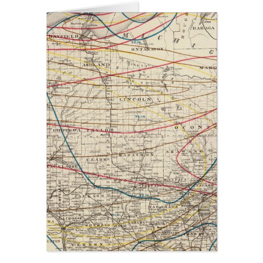 Climatological map of Wisconsin Cards (Front)