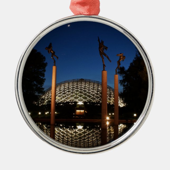 Climatron at Missouri Botanical Garden Metal Ornament (Front)