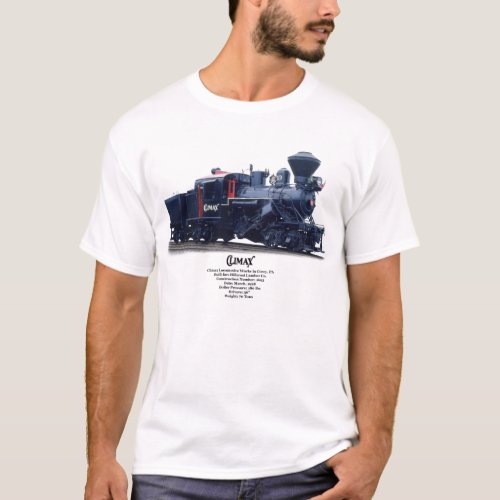 Climax Steam Locomotive T_Shirt
