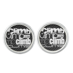 Climb; Black & Dark Gray Stripes Cufflinks