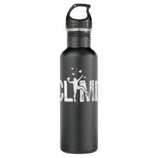 Climb - Bouldering Wall Climber Rock Climbing Moun Stainless Steel Water Bottle