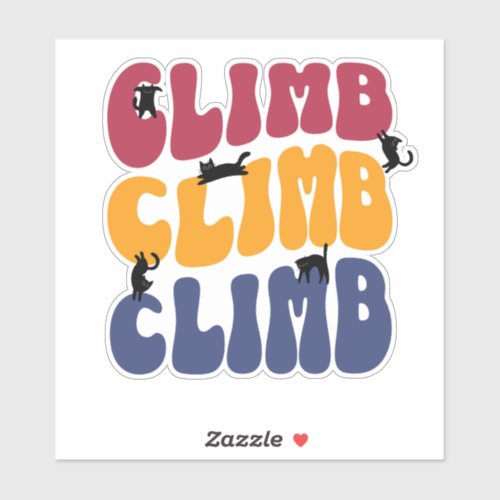 Climb Cats Vintage Color Edition Sticker