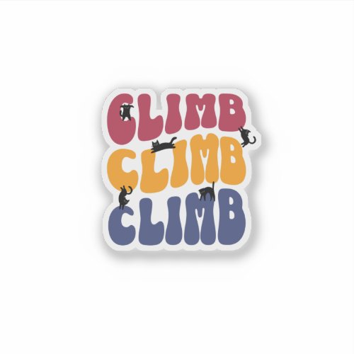 Climb Cats Vintage Color Edition Sticker