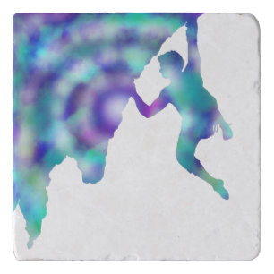 climb free natural marble stone trivet