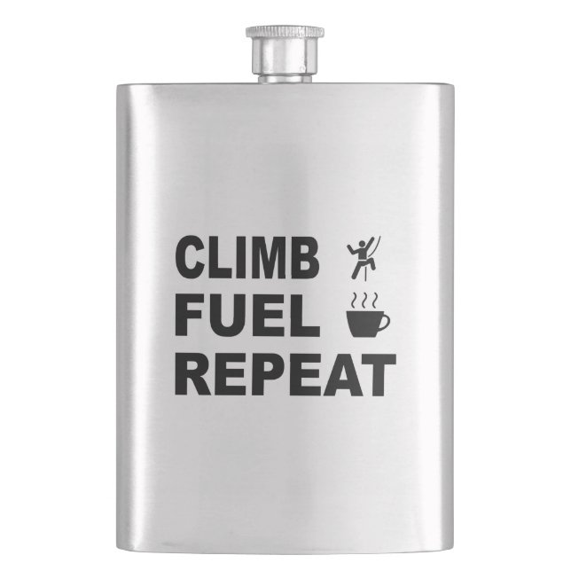 Climb, Fuel, Repeat Flask (Front)