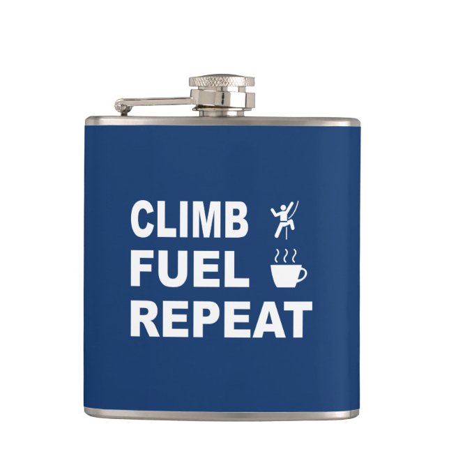 Climb, Fuel, Repeat Flask (Front)