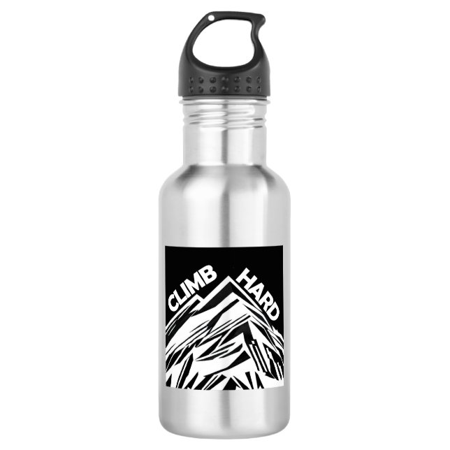 Climb Hard Mountaineering Stainless Steel Water Bottle (Front)
