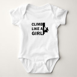 climb like a girl baby bodysuit