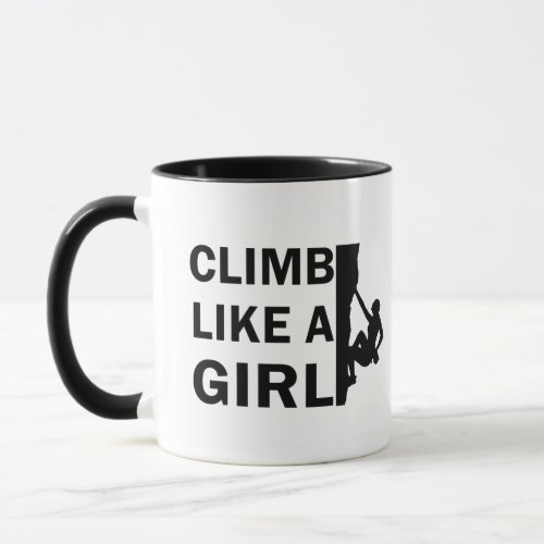 climb like a girl mug