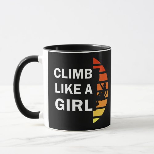 climb like a girl mug