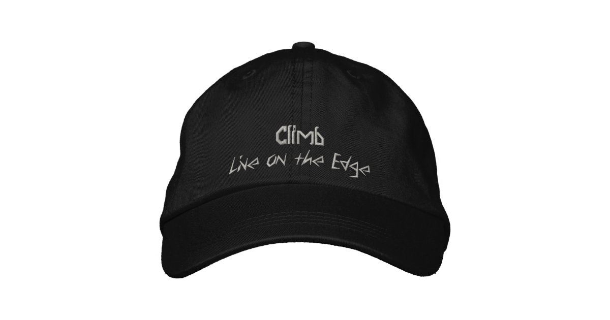 Climb, Live on the Edge Rock Climbing Hat