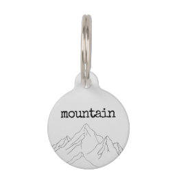 Climb Mountain Pet ID Tag