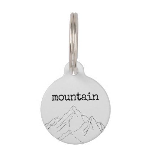 Climb Mountain Pet ID Tag