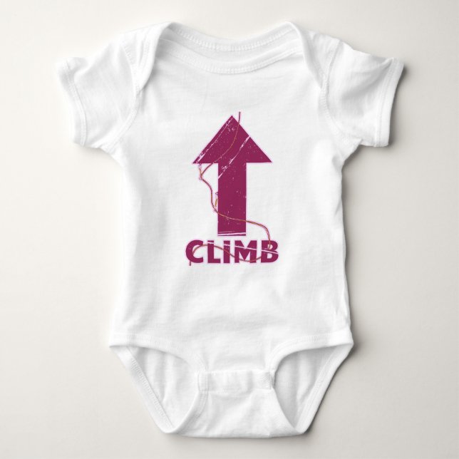 Climb rock climbing rope baby bodysuit (Front)