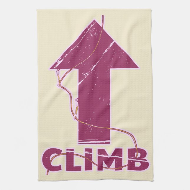 Climb rock climbing rope kitchen towel (Vertical)