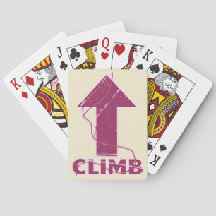 Climb rock climbing rope poker cards